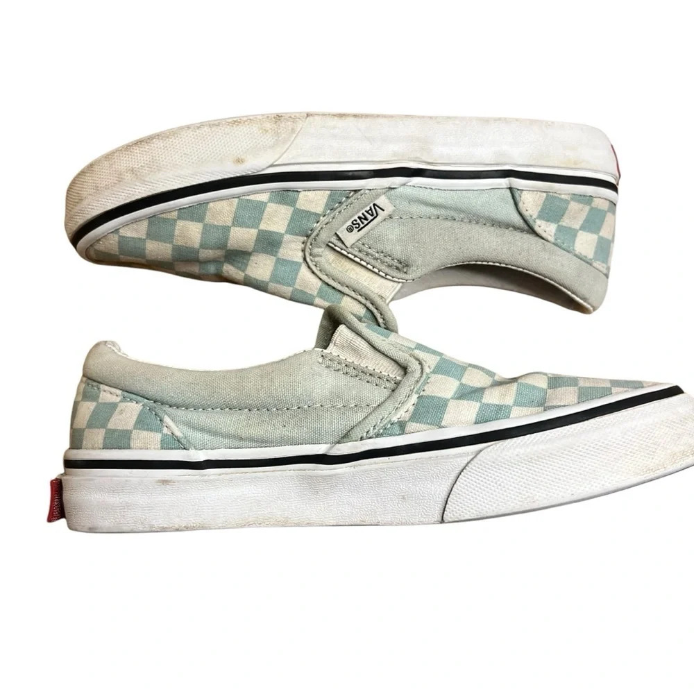 Kids Kids Classic Slip-On Checkerboard - Canal Blue / White - Kids Size 1.0 - Picture 2 of 10